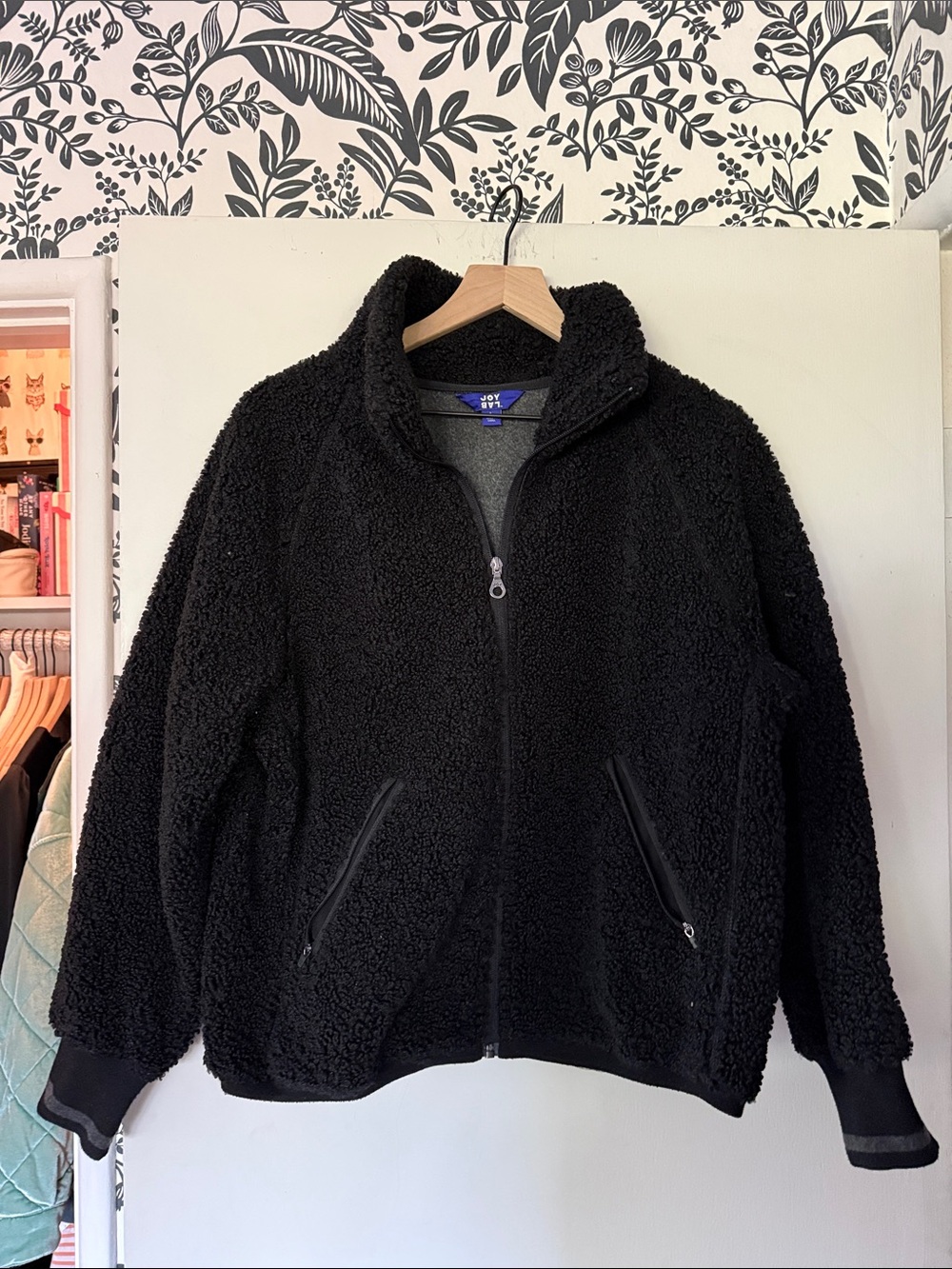 Cozy Black Sherpa Puffer Jacket by